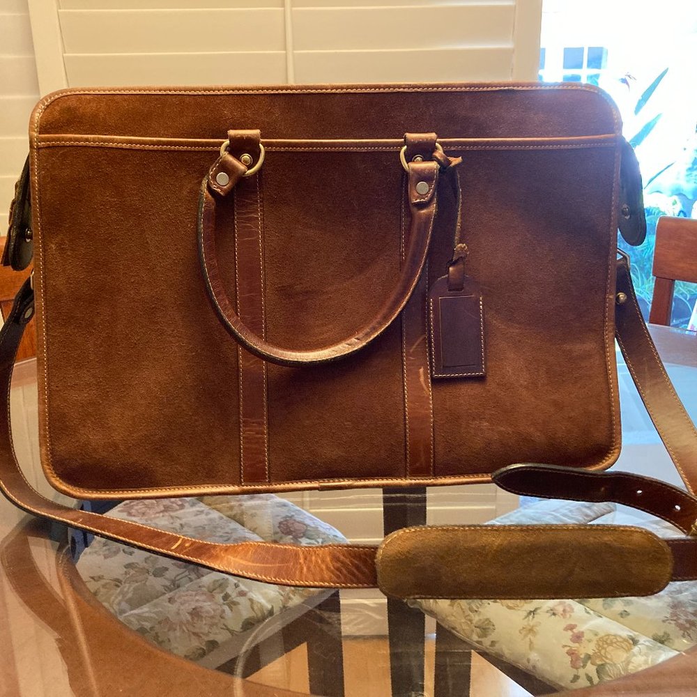 suede briefcase